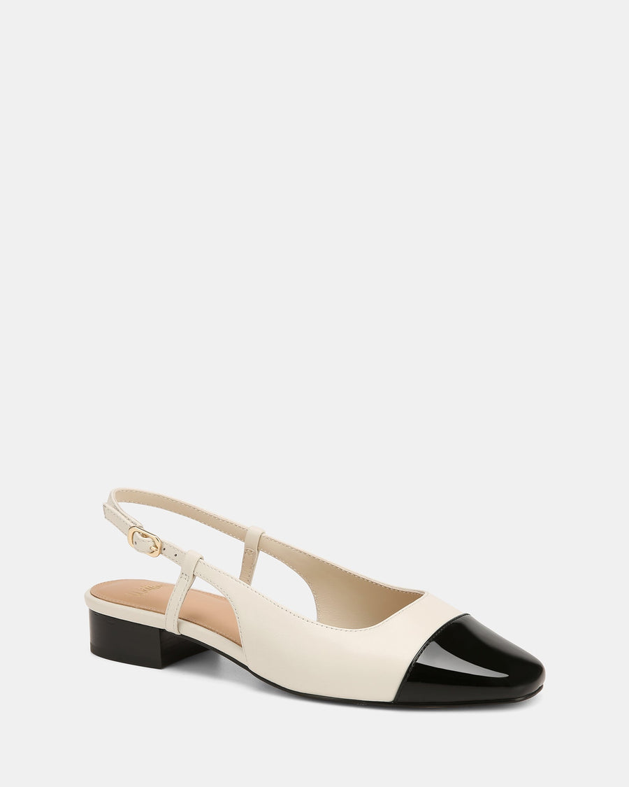 Dame Dress Flats Off White/Black