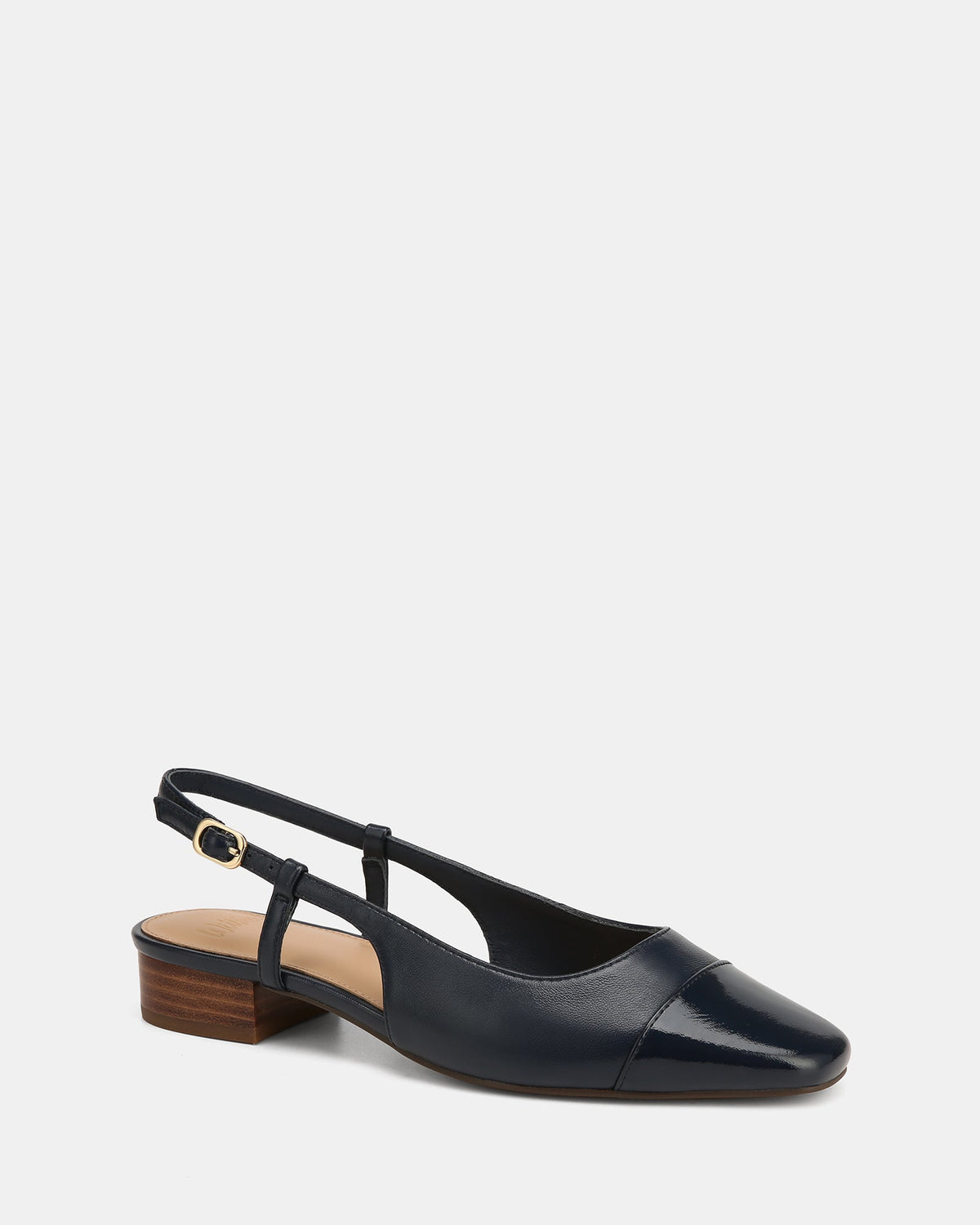 Dame Dress Flats Dark Navy Leather