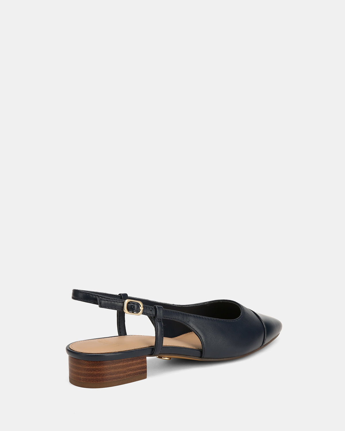 Dame Dress Flats Dark Navy Leather