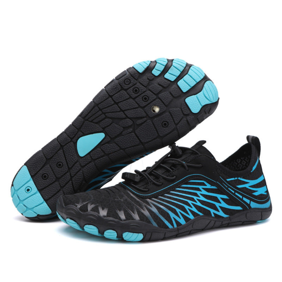 The Wide-Toe Barefoot Walker in Black Blue