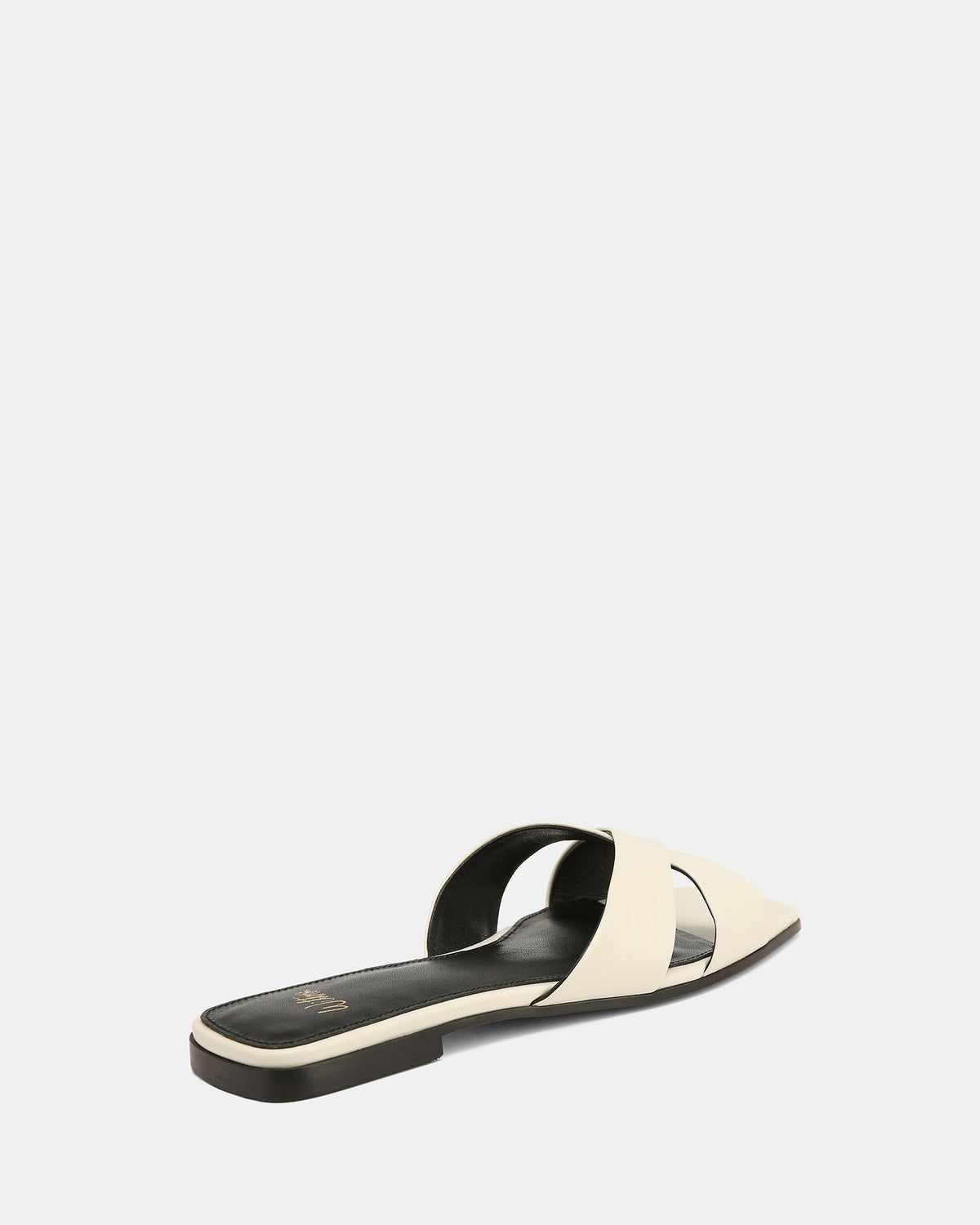 Emery Flat Sandals Off White Leather