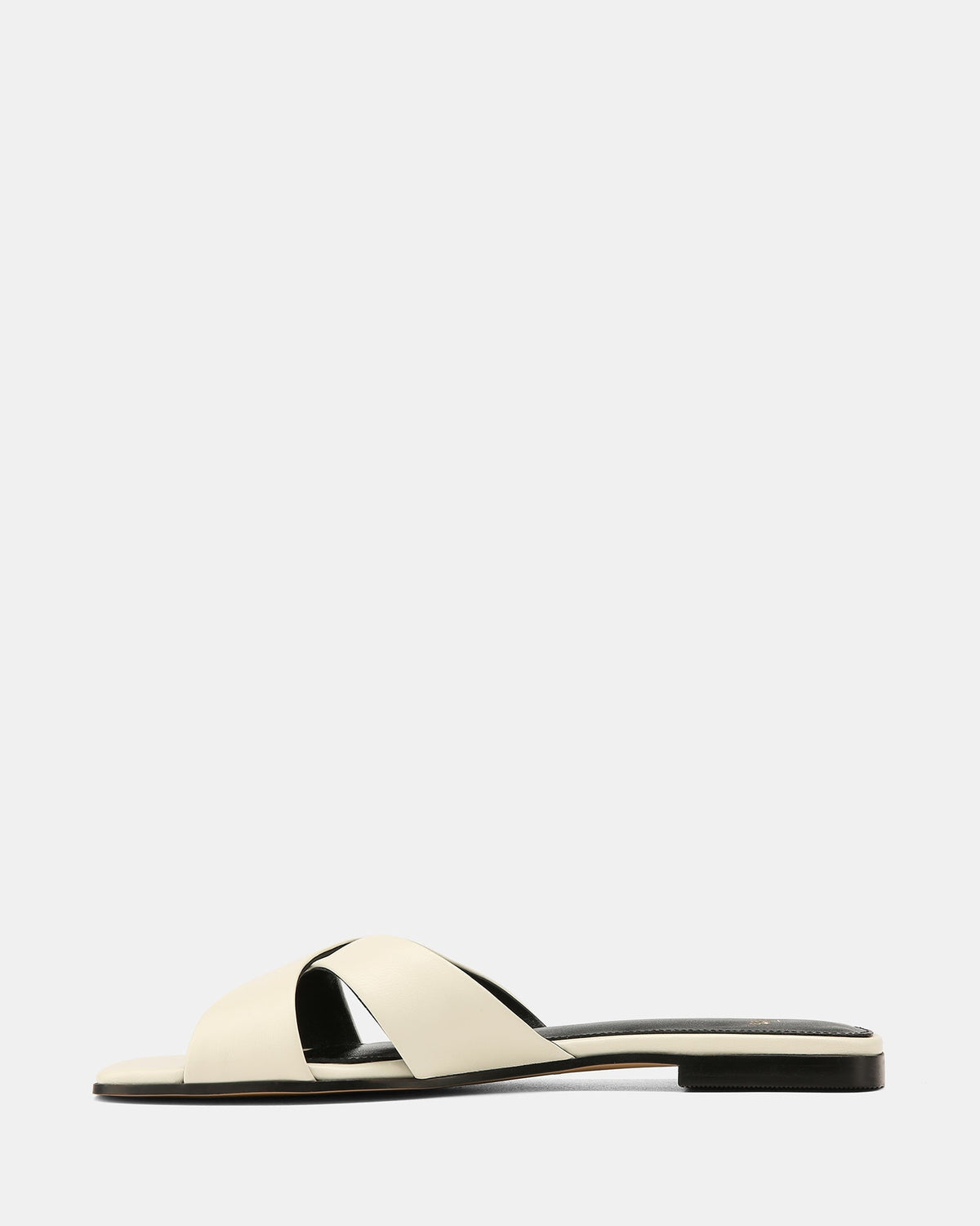 Emery Flat Sandals Off White Leather