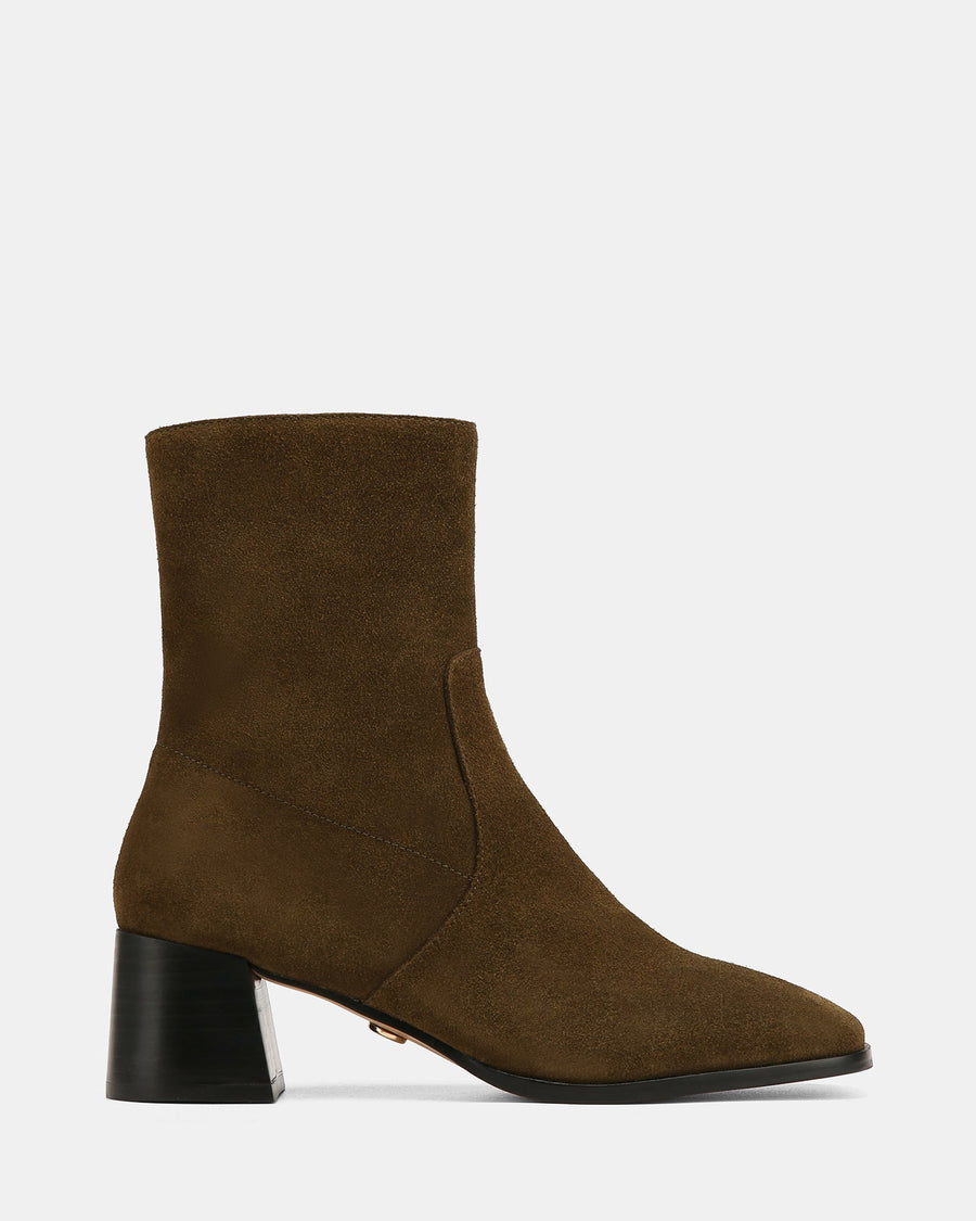 Gaylen Ankle Boot Olive Green Suede
