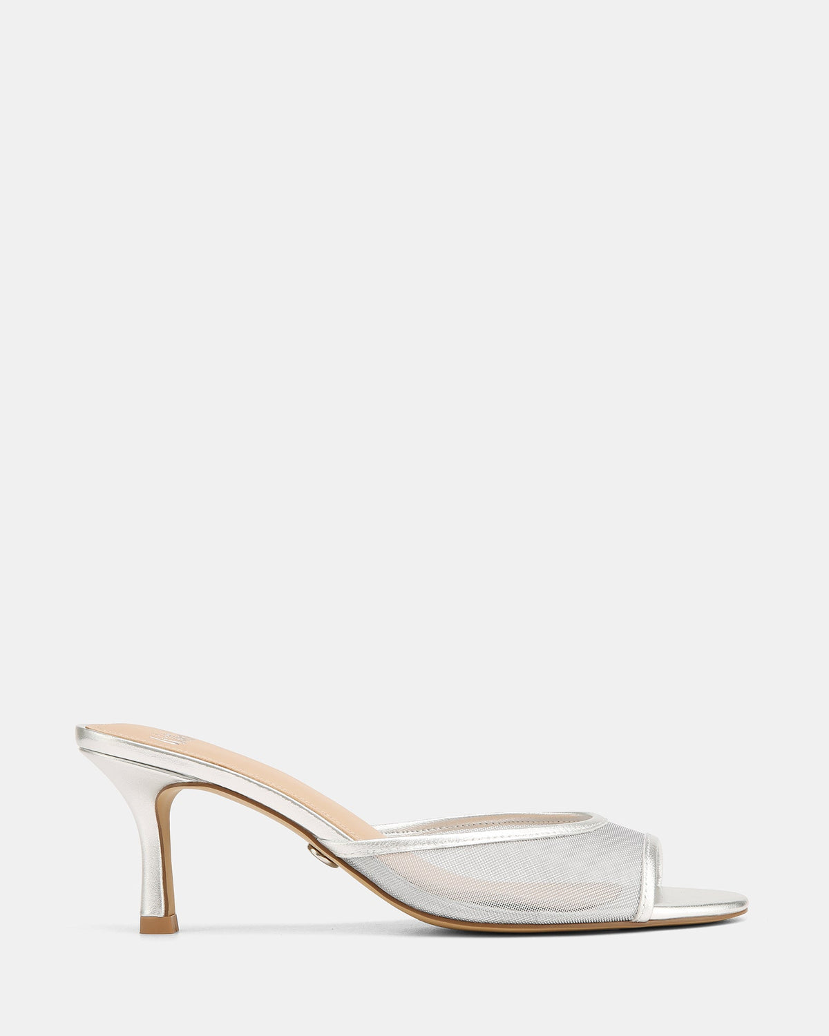 Gem Low Sandals Silver Mesh/Leather