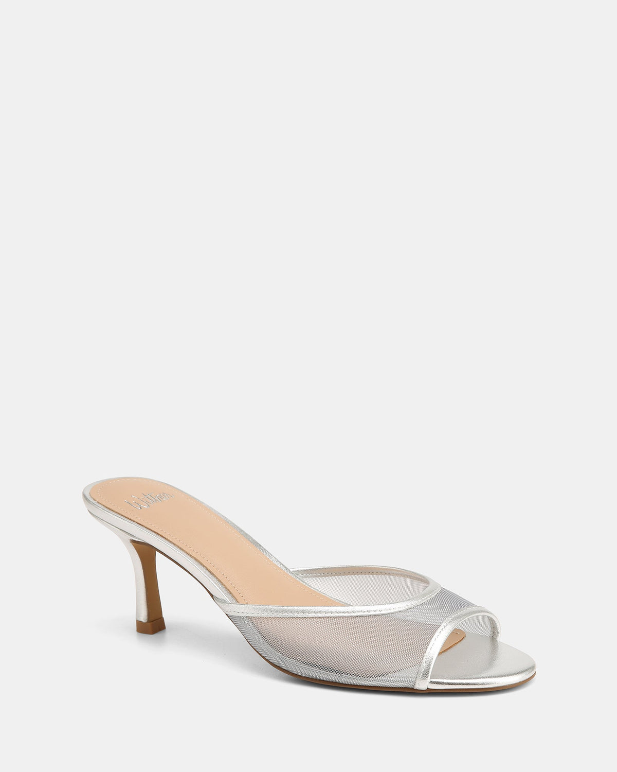 Gem Low Sandals Silver Mesh/Leather