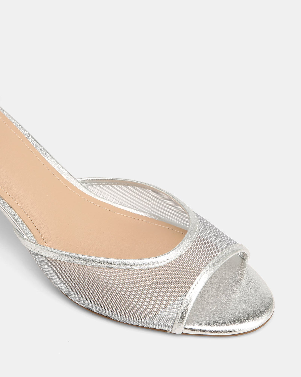 Gem Low Sandals Silver Mesh/Leather