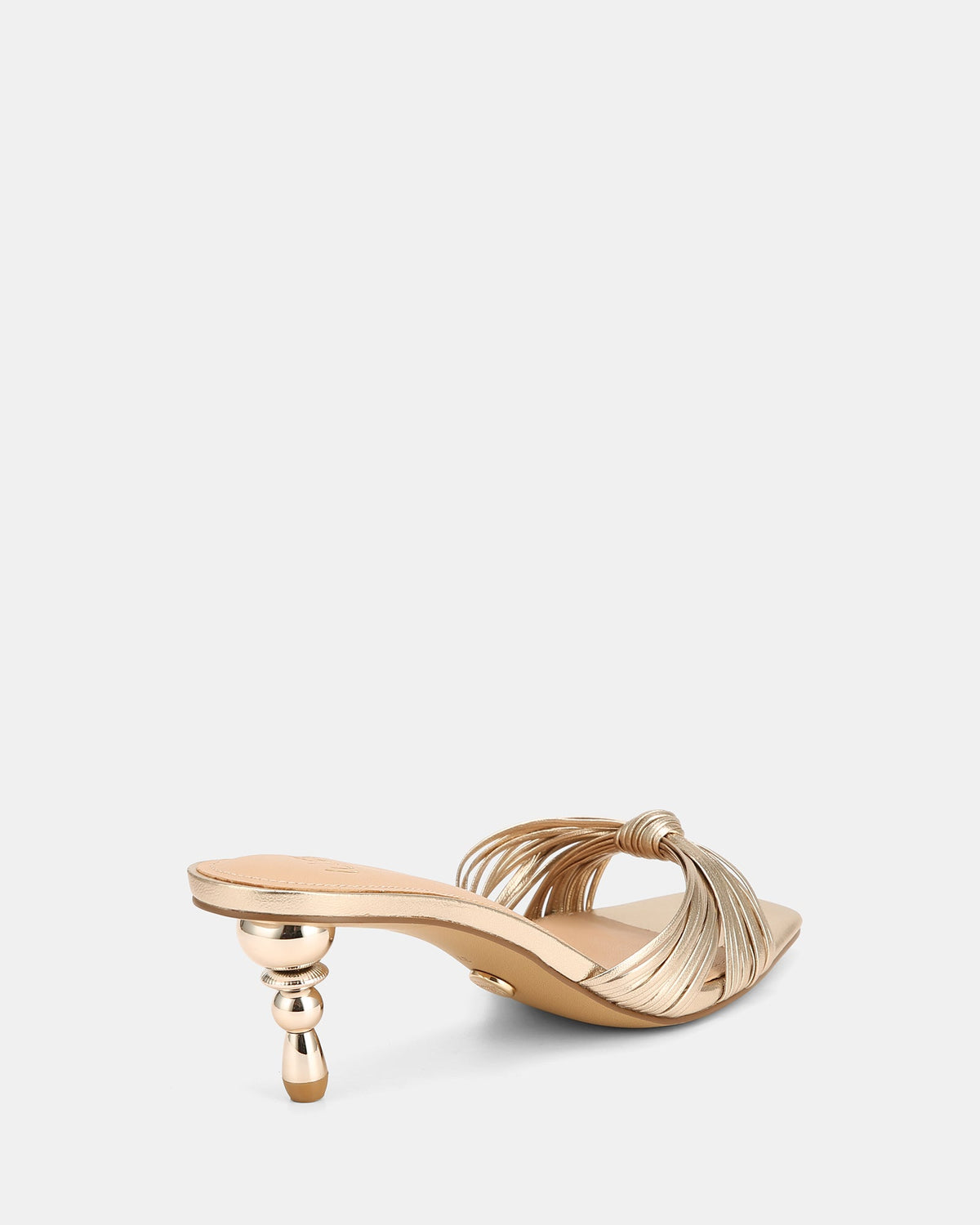 Gilda Low Sandals Champagne Metallic Leather
