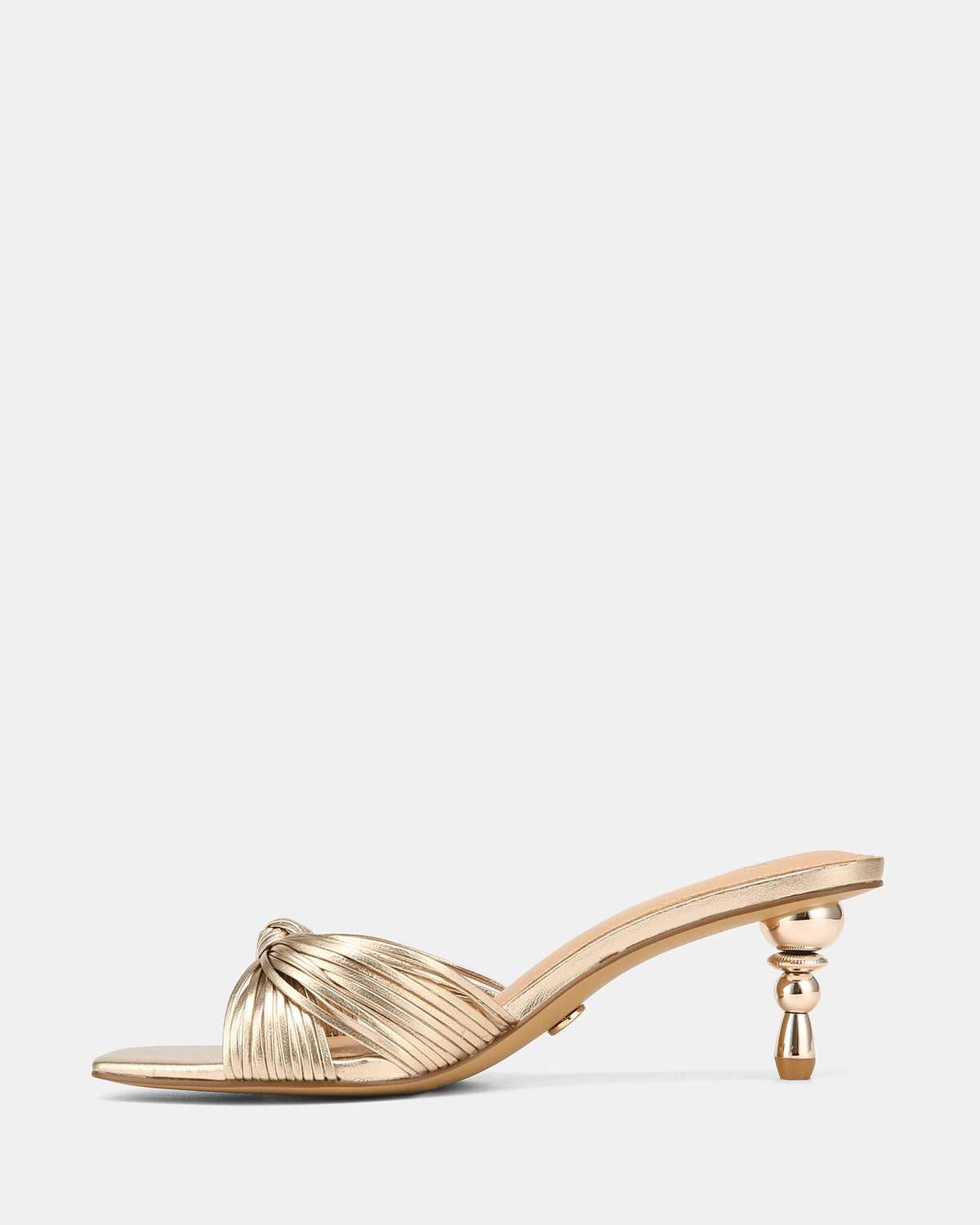 Gilda Low Sandals Champagne Metallic Leather