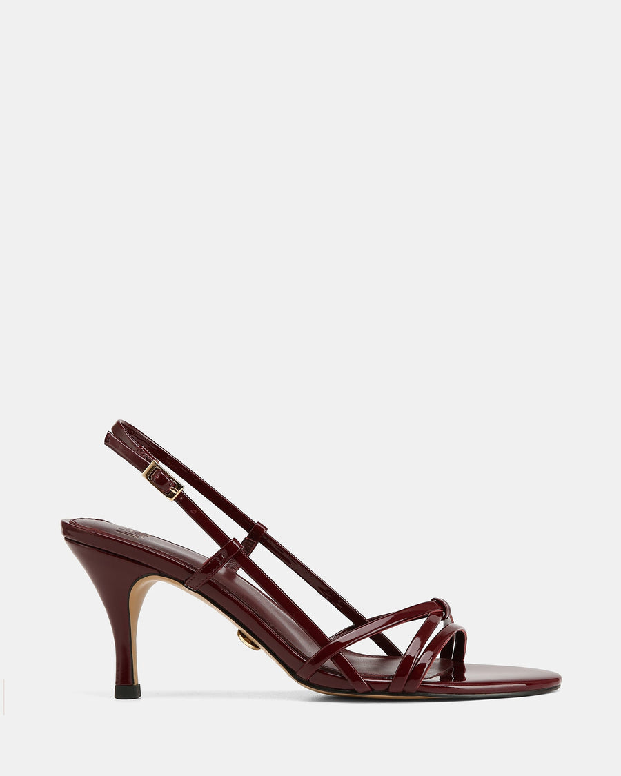 Imani Mid Sandals Berry Patent Leather