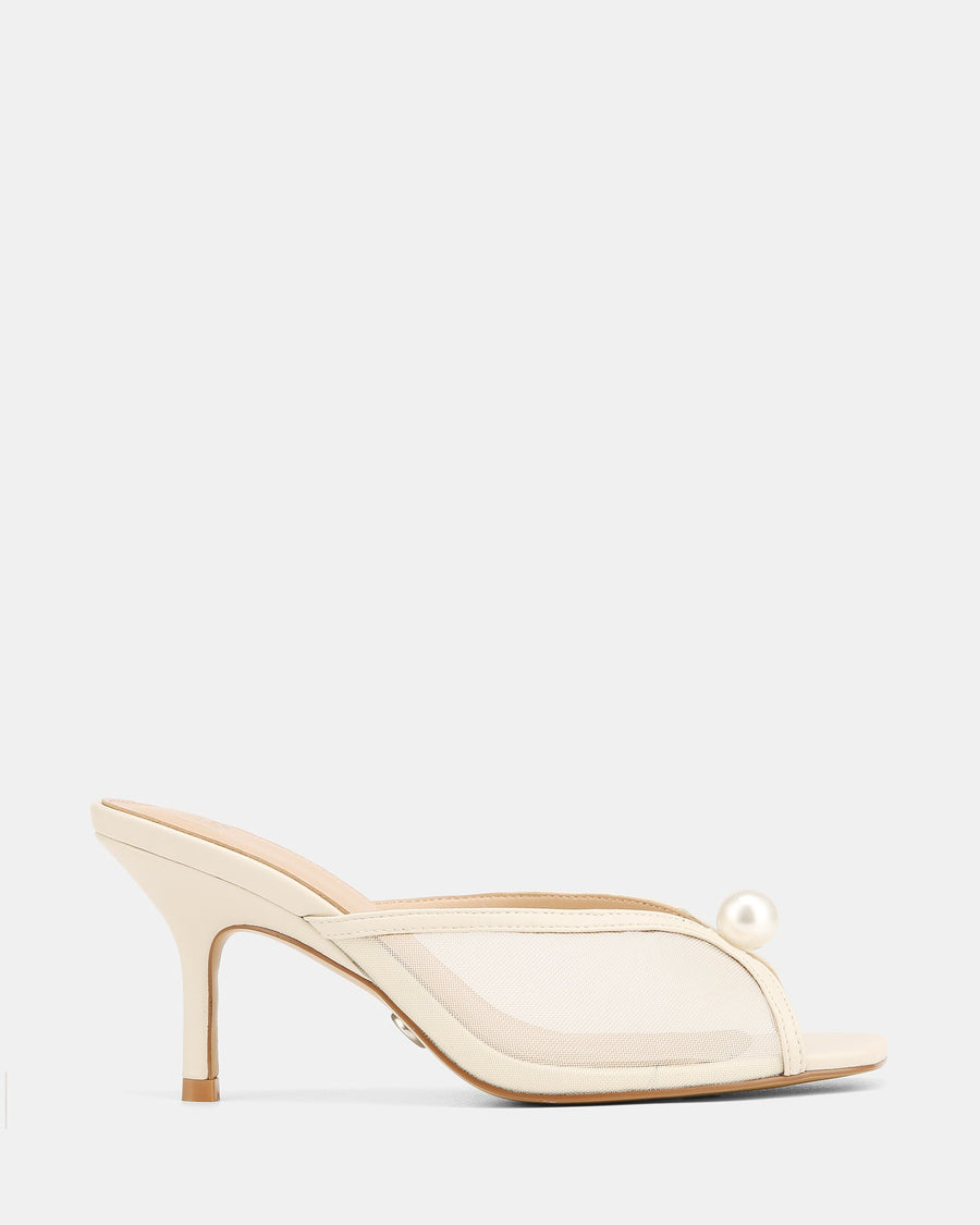 Irina Mid Sandals Off White Mesh/ Leather