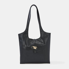 June Shoulder Bag Black Leather