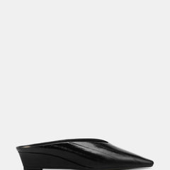 Kayce Wedges Black Leather