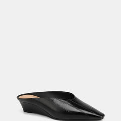 Kayce Wedges Black Leather