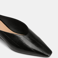 Kayce Wedges Black Leather