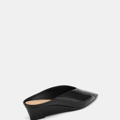 Kayce Wedges Black Leather