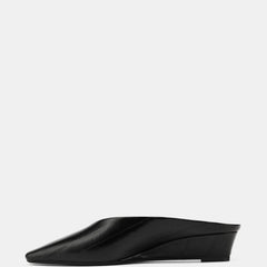 Kayce Wedges Black Leather