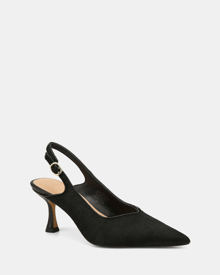 Lilly Mid Heels Black Leather