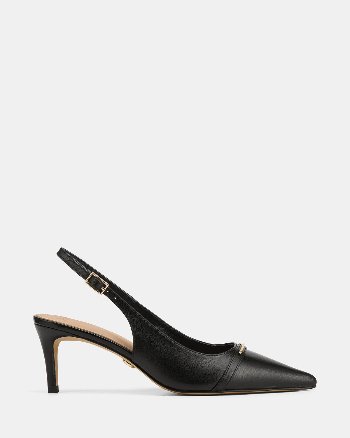 Luca Mid Heels Black Leather