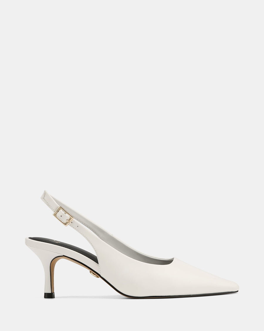 Mella High Heels Optic White Box Leather