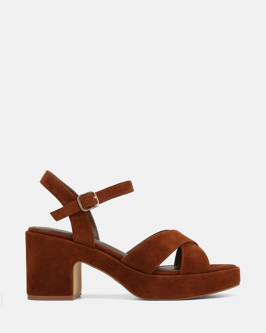 Monroe Mid Heels Chestnut Suede