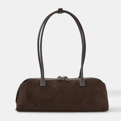 Niko Shoulder Bag Espresso Suede/Leather