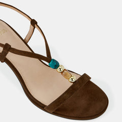 Nyx Mid Sandals Dark Brown Suede