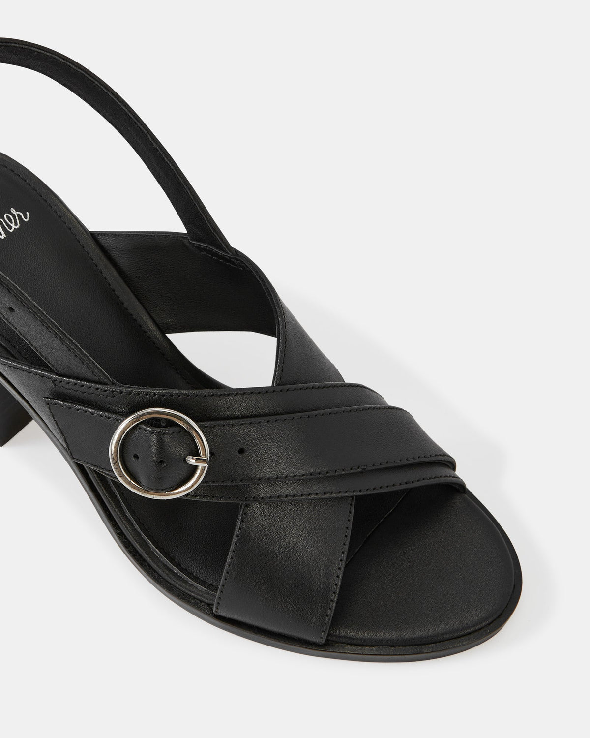 Paola Mid Sandals Black Leather