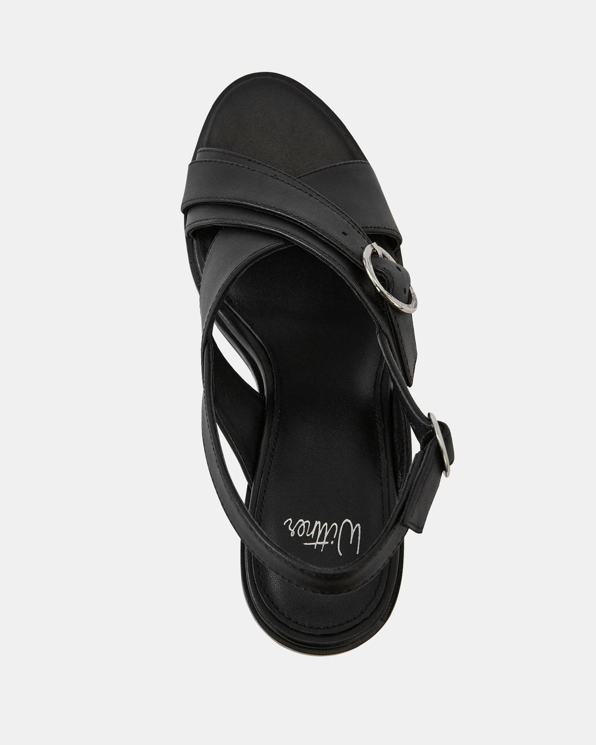 Paola Mid Sandals Black Leather