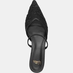 Quinn High Heels Black Lace Mesh