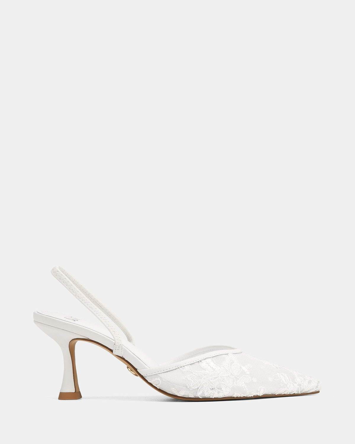 Quinn High Heels White Lace Mesh