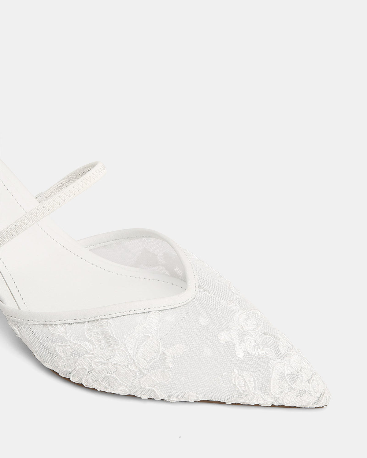 Quinn High Heels White Lace Mesh