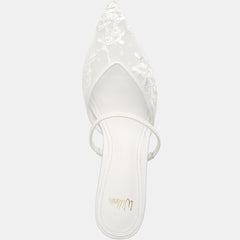 Quinn High Heels White Lace Mesh