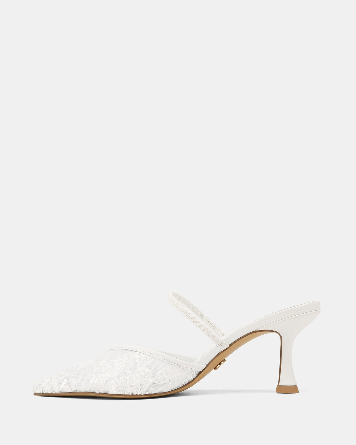 Quinn High Heels White Lace Mesh