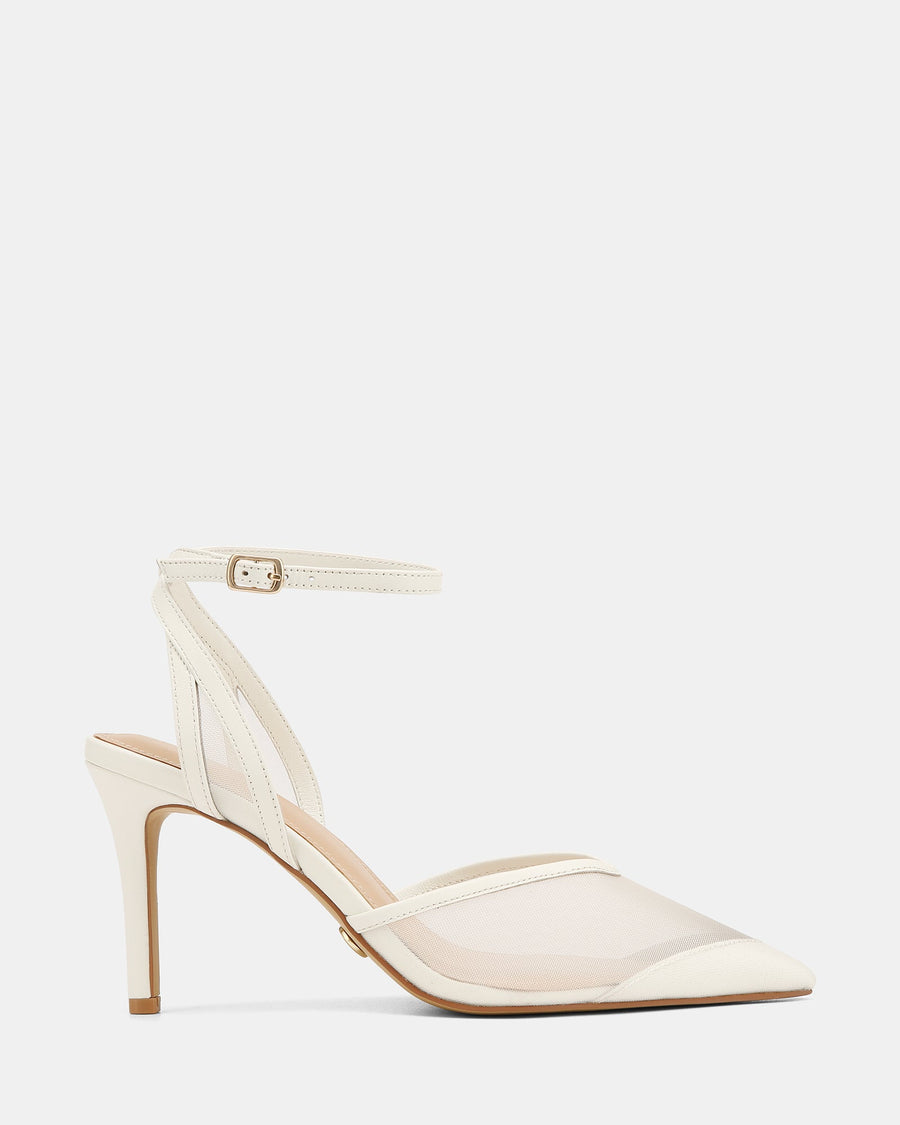 Raylee High Heels Optic White Mesh/ Leather