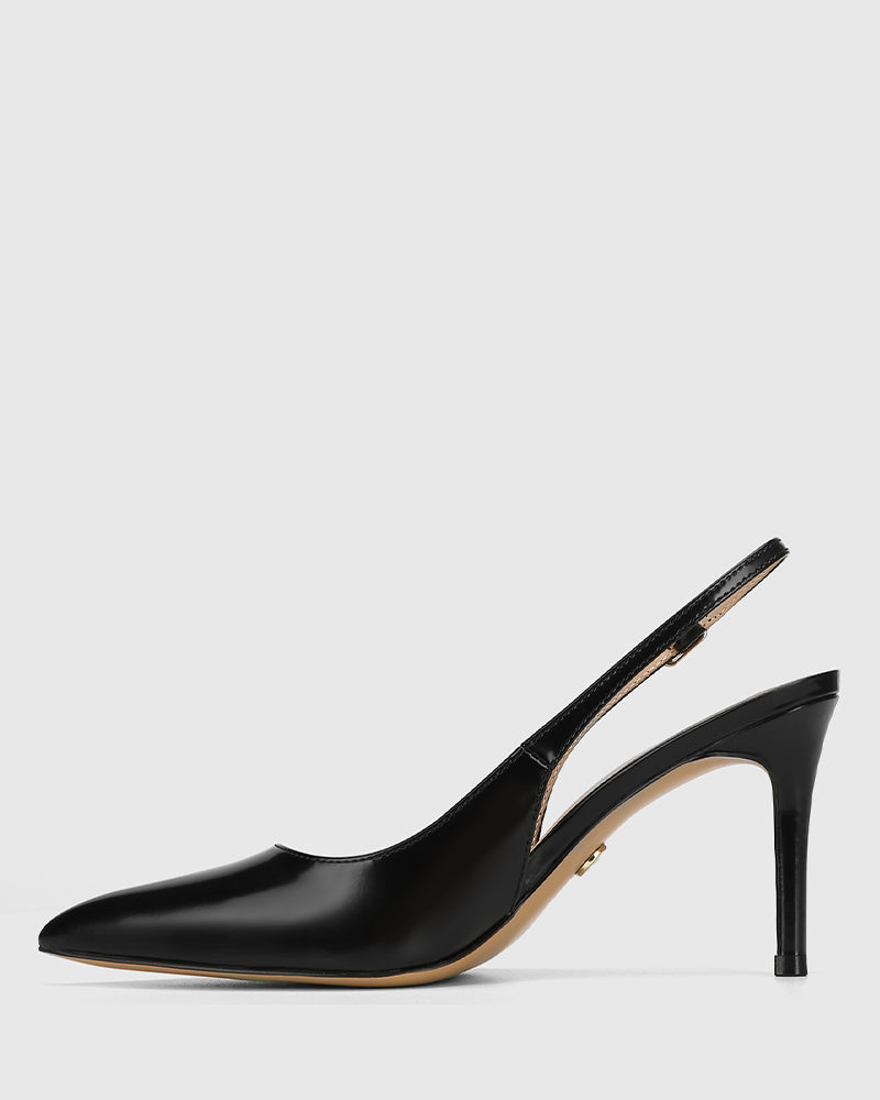 Riker High Heels Black Leather