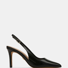 Riker High Heels Black Eel Leather