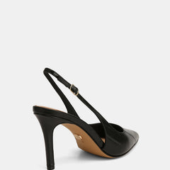 Riker High Heels Black Eel Leather