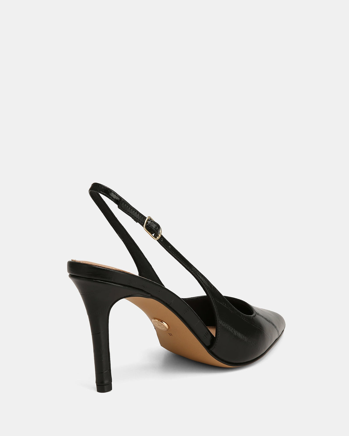 Riker High Heels Black Eel Leather