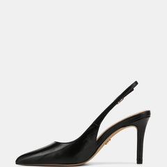 Riker High Heels Black Eel Leather