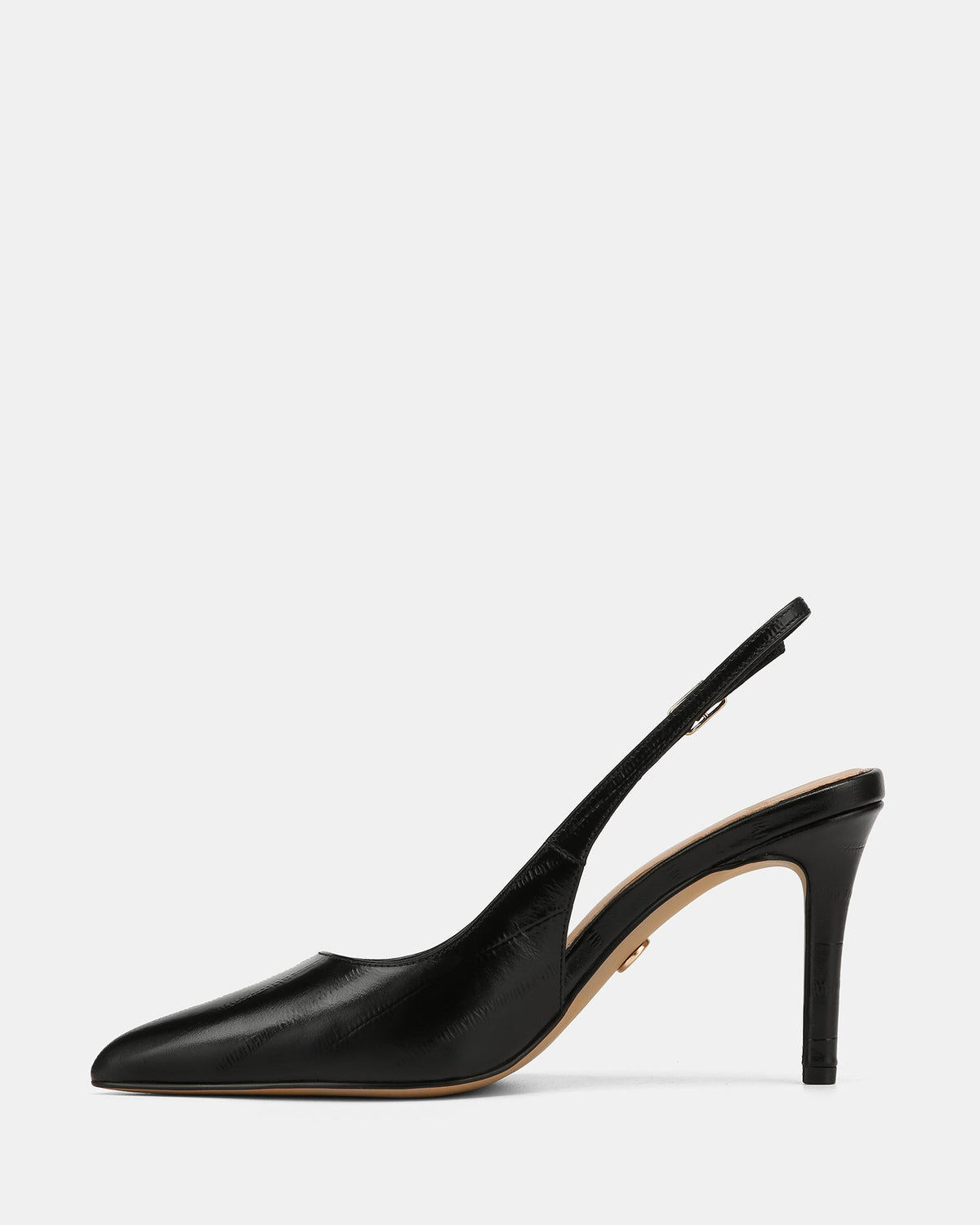Riker High Heels Black Eel Leather