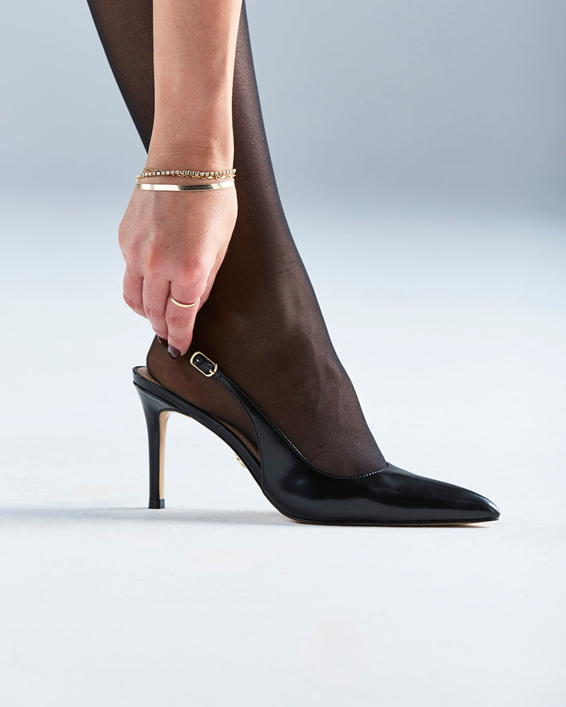 Riker High Heels Black Leather
