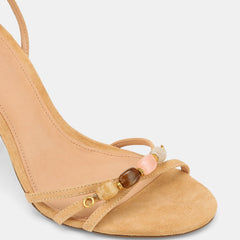 Sloane High Sandals Tan Suede
