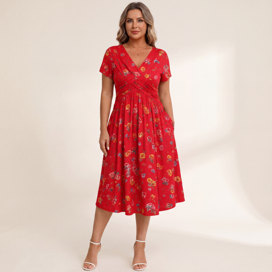 Theresa Floral Twist Waist Dress