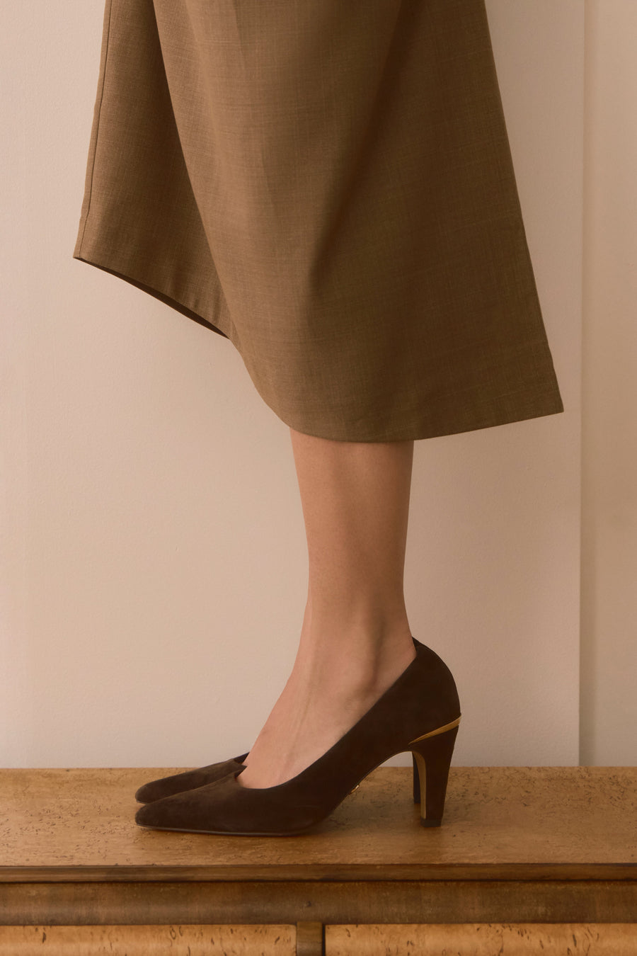 Parisa High Heels Chocolate Suede