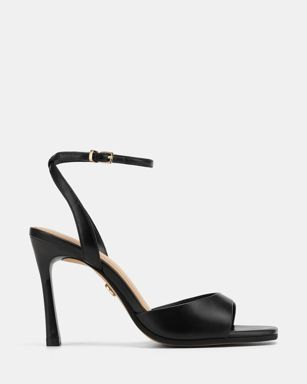 Xandy High Sandal Black Leather