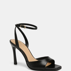 Xandy High Sandal Black Leather