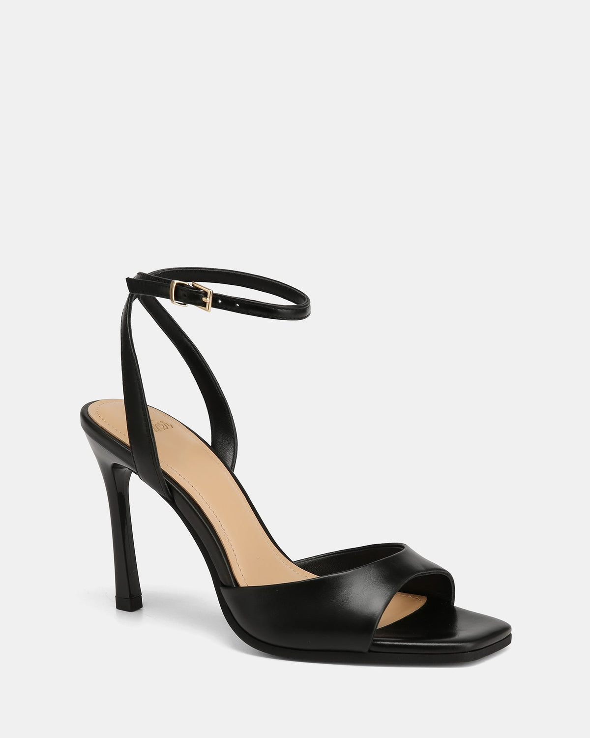 Xandy High Sandal Black Leather