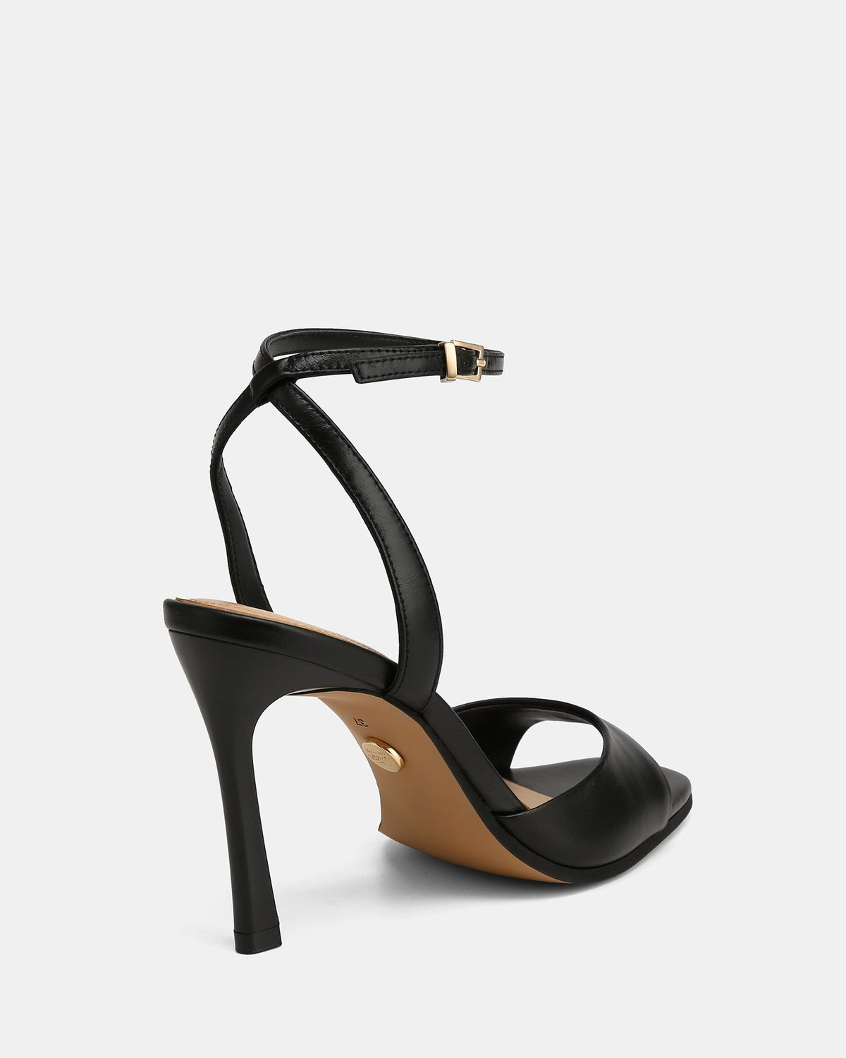 Xandy High Sandal Black Leather