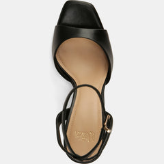 Xandy High Sandal Black Leather