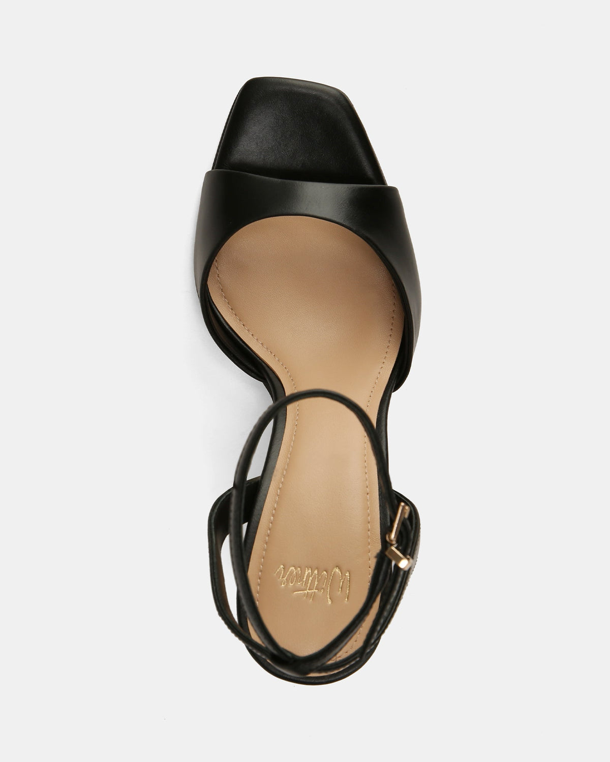 Xandy High Sandal Black Leather